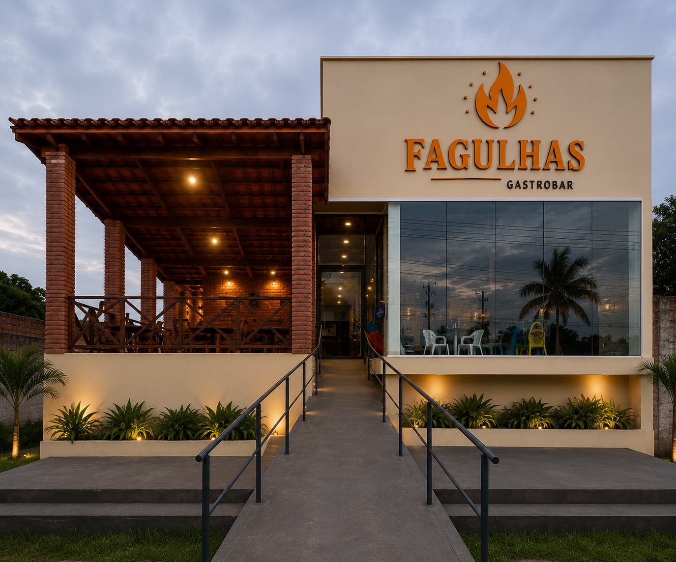 Recepção no restaurante Fagulhas